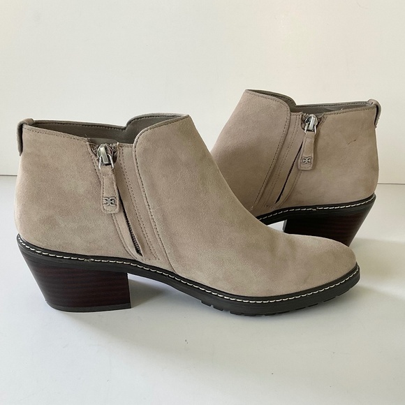 SAM EDELMAN Pryce Tan Waterproof Ankle Boots Size 8.5 Like New Condition - Picture 2 of 8